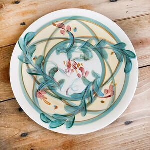 Gail Pittman Tuscan Maypop Dinner‎ Plate  11 inch signed Vintage 99 Floral